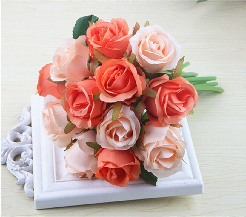 Silk Rose Floral Bridal Wedding Bouquet DIY Home Party Decor November Vibe Night
