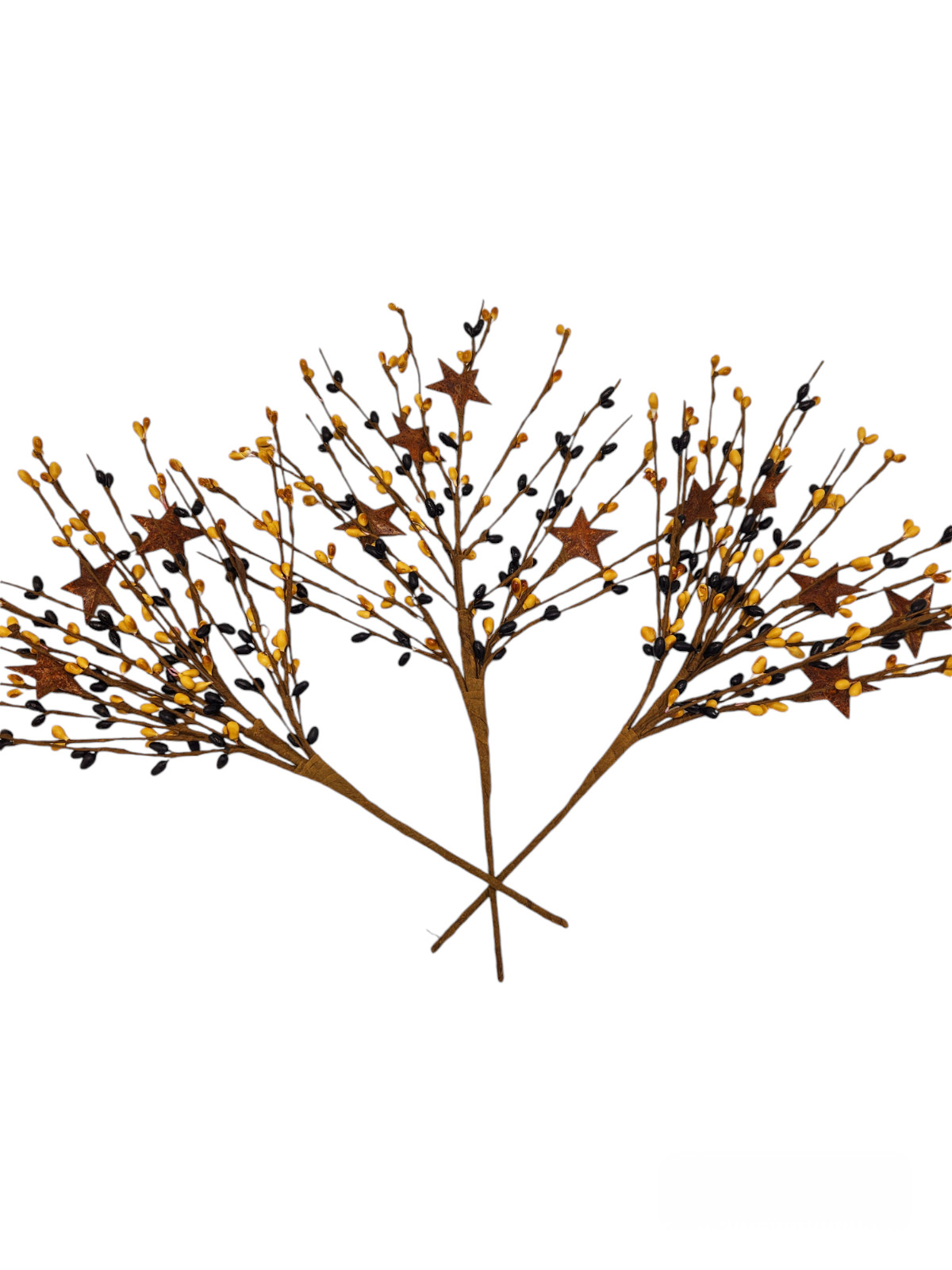 Mustard and Black Color Berry Picks Artificial Berries Spray Home Decor N528