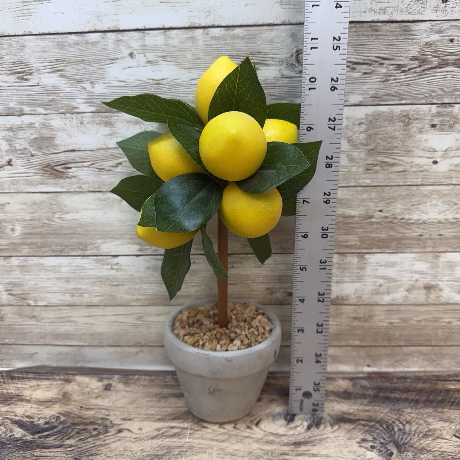 11″ Artificial Lemon Ball Topiary Tree W/Pot