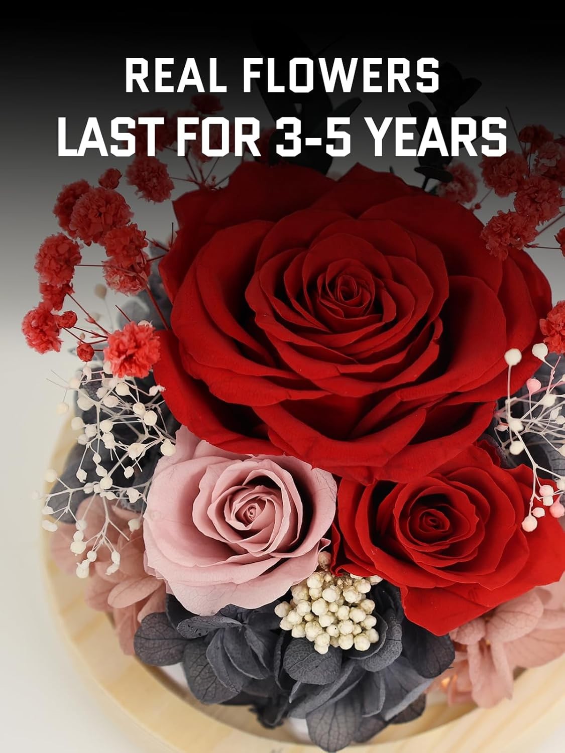 FIACO Valentines Day Gifts for Her Preserved Rose Forever Fresh Flowers for Deli