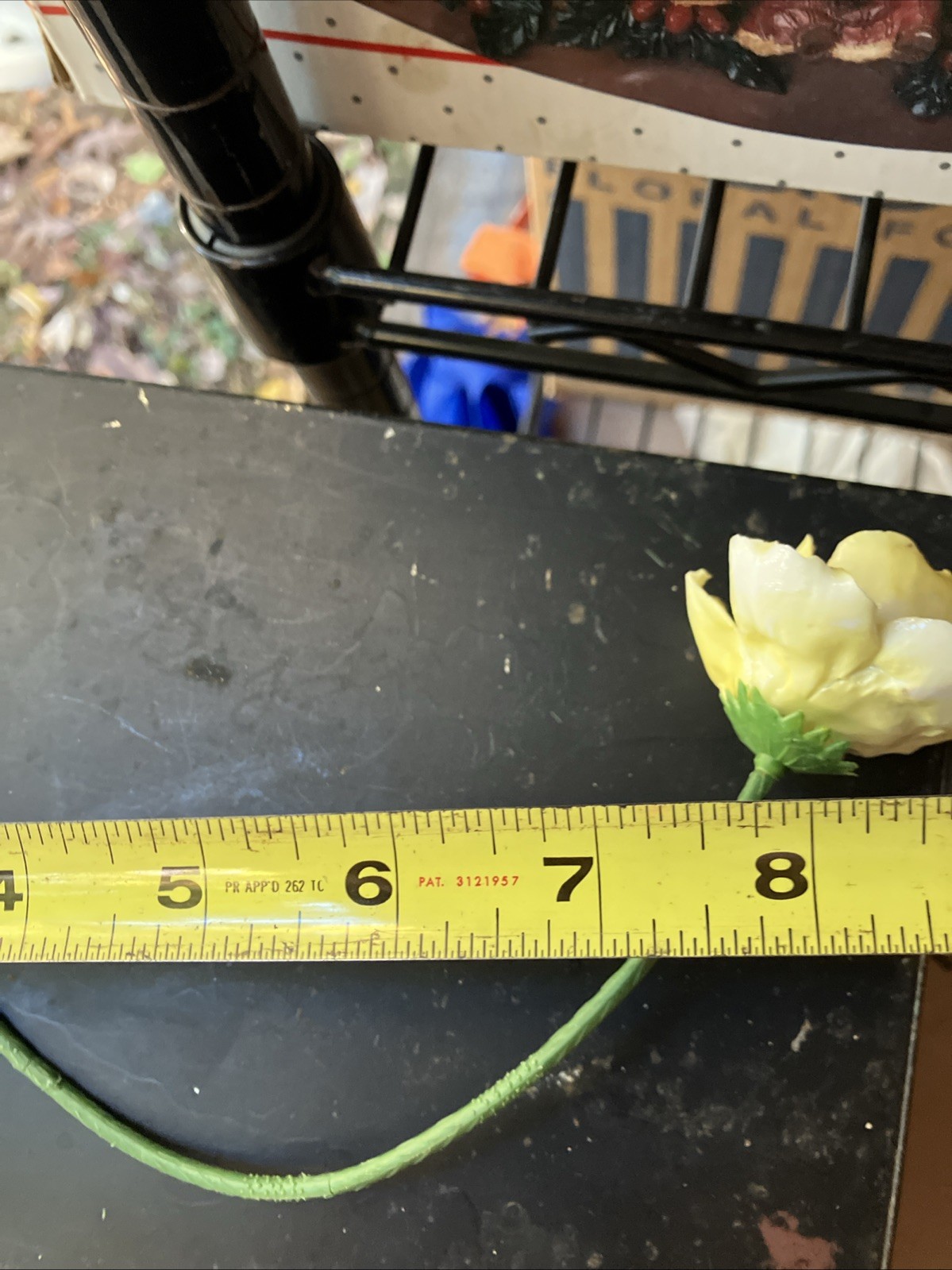 Flower Porcelain Yellow Long Plastic Stem