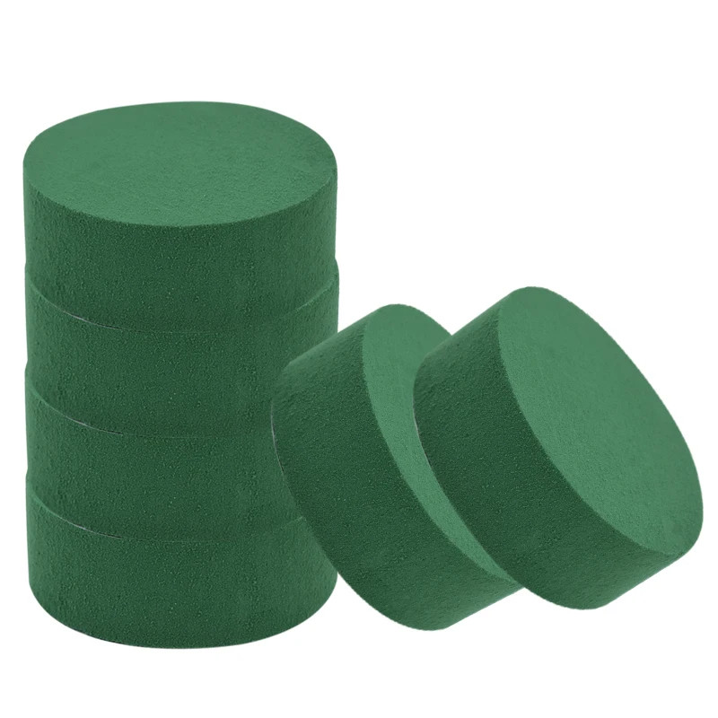 10Pcs 11.5cm Round Floral Foam Bricks for Wedding Party Table Arrangement