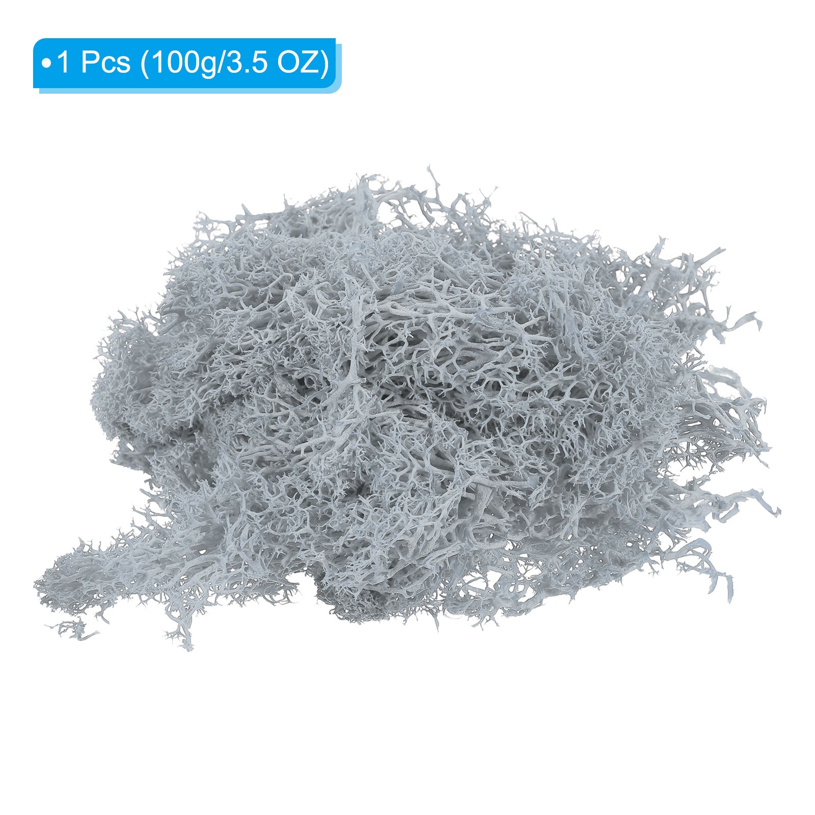 3.5 OZ Fake Moss Decorative Artificial Moss for Potted Plants Crafts Light Gray