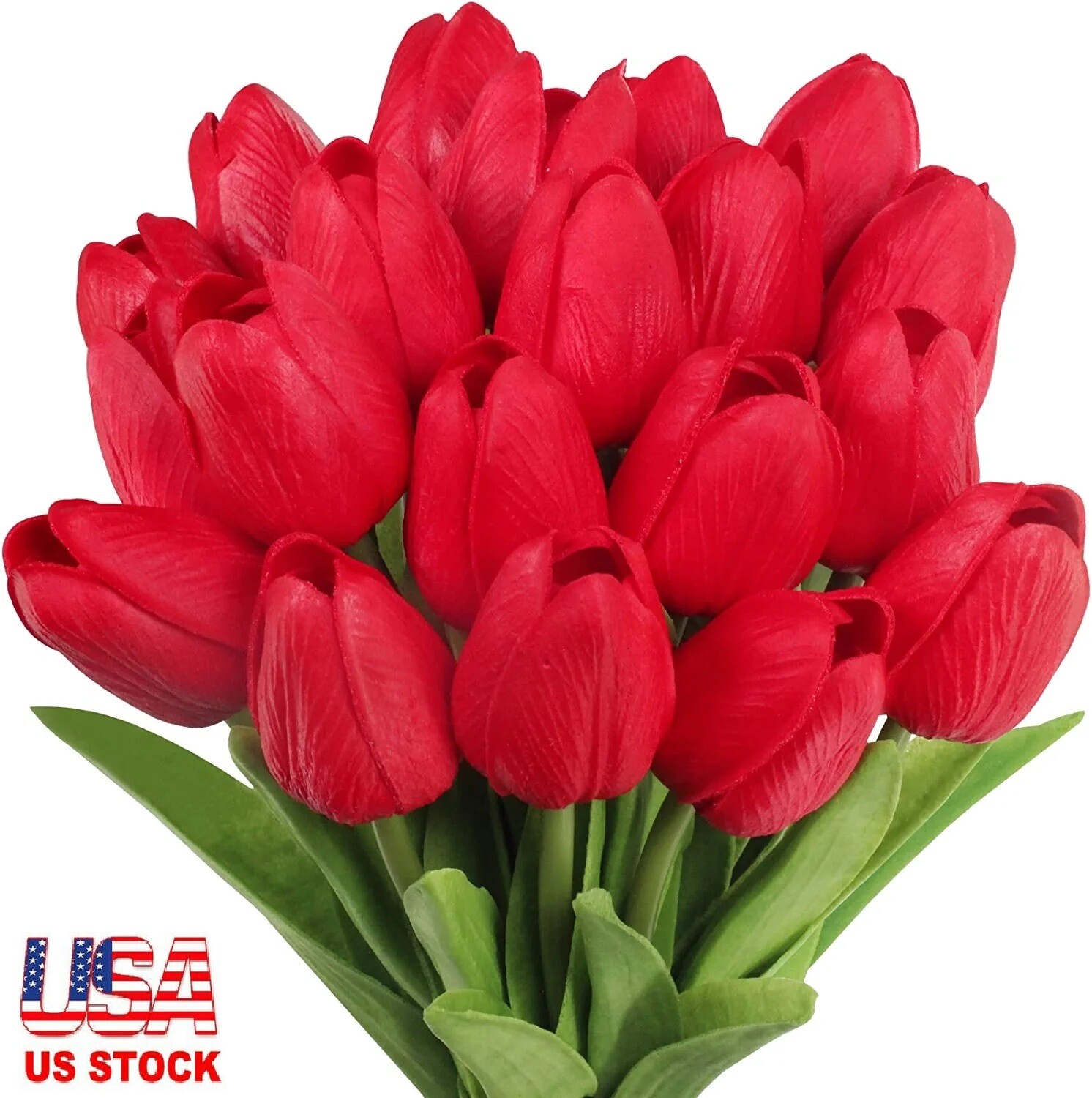10/20pcs Hawesome Artificial Latex Tulips Flowers Faux Tulip Stems PU Real Touch