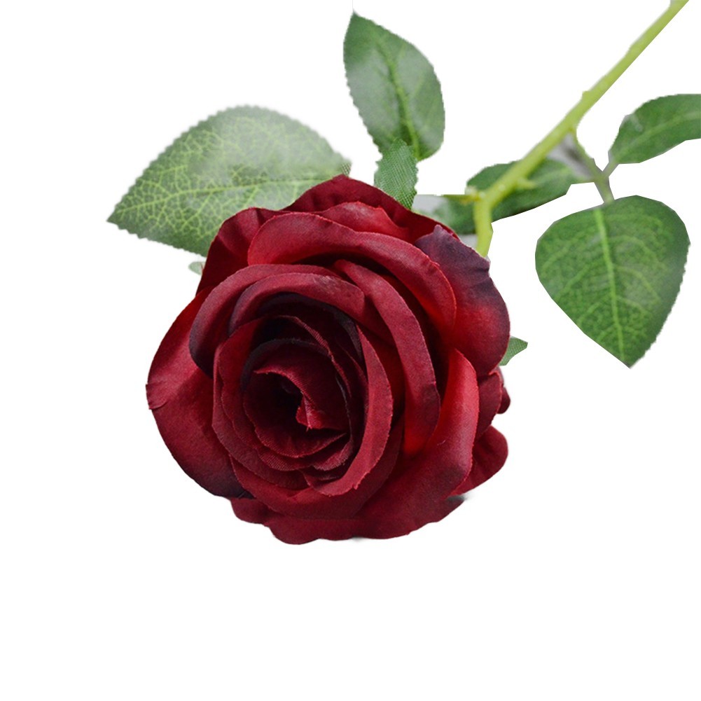 Stylish Single Rose Artificial Flower for Captivating Living Room Ambiance
