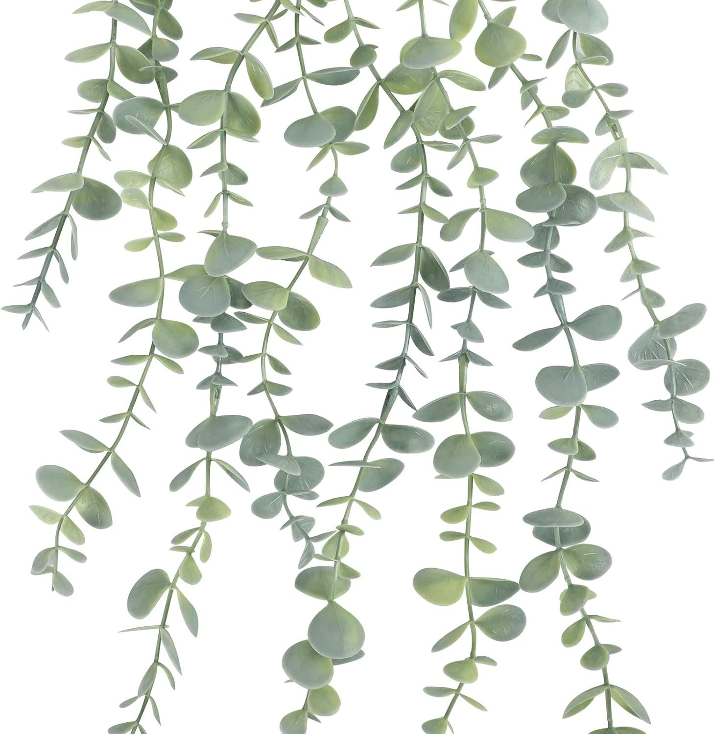 Versatile 2 Pcs Eucalyptus Hanging Plants – Durable Plastic for Any Room
