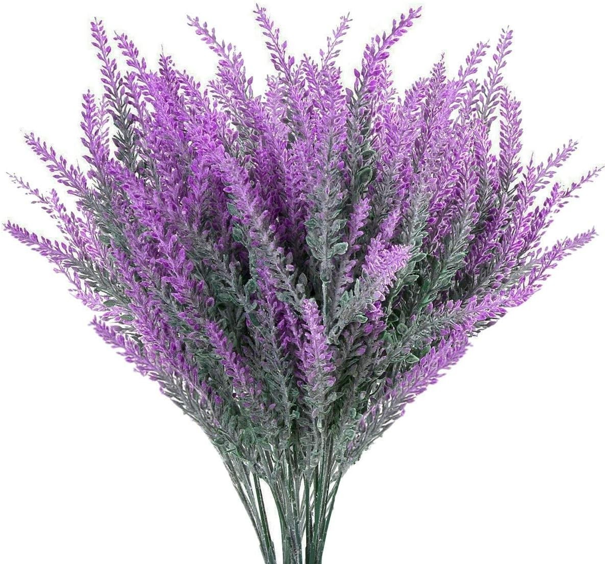 Fuchsia Artificial Lavender Flowers 4pcs Bundle Indoor Outdoor Decor