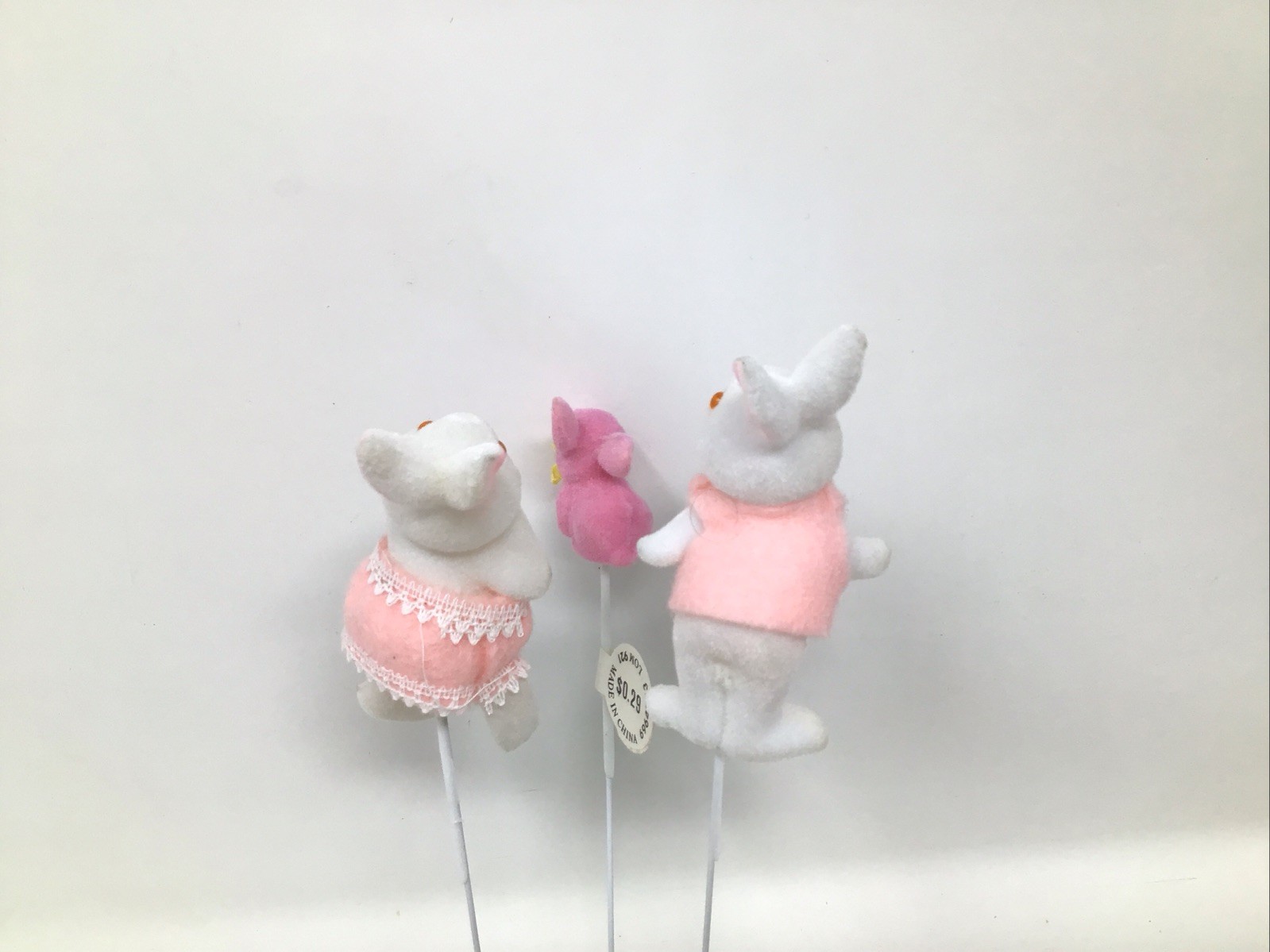 Vintage Easter Bunny Floral Picks 2 Duck Picks 6”-9” Picks Lot Of 14 Felt