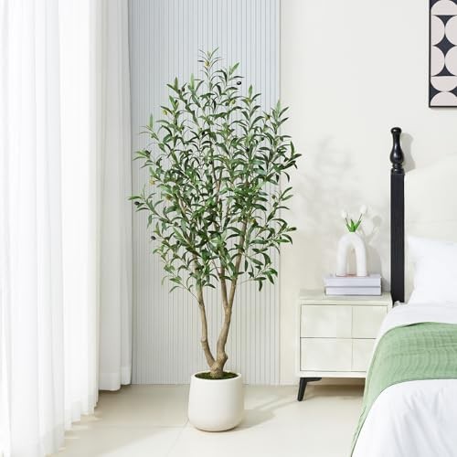 Artificial Olive Tree 5FT, Fake Plants Indoor – Potted Faux Olive Tree 5ft 1