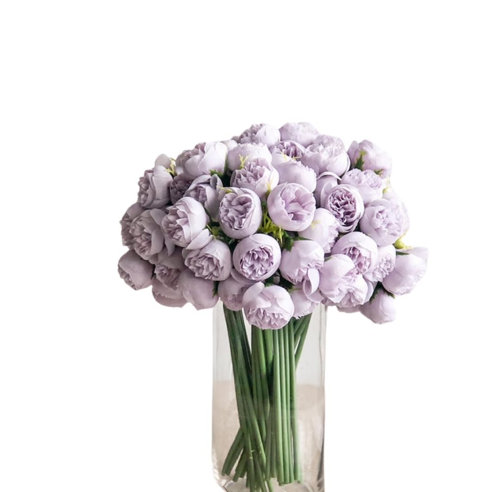 18 Pcs Ranunculus Artificial Flower 11.8″ and 54 Heads Faux Silk Ranunculus F…