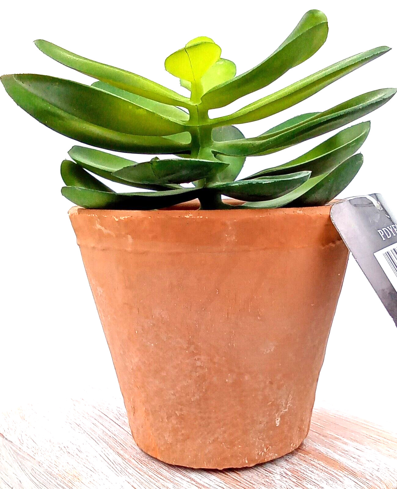 Succulent Clay Pot Planter Faux Dirt Artificial Plastic Green Floral Indoor 6×4″