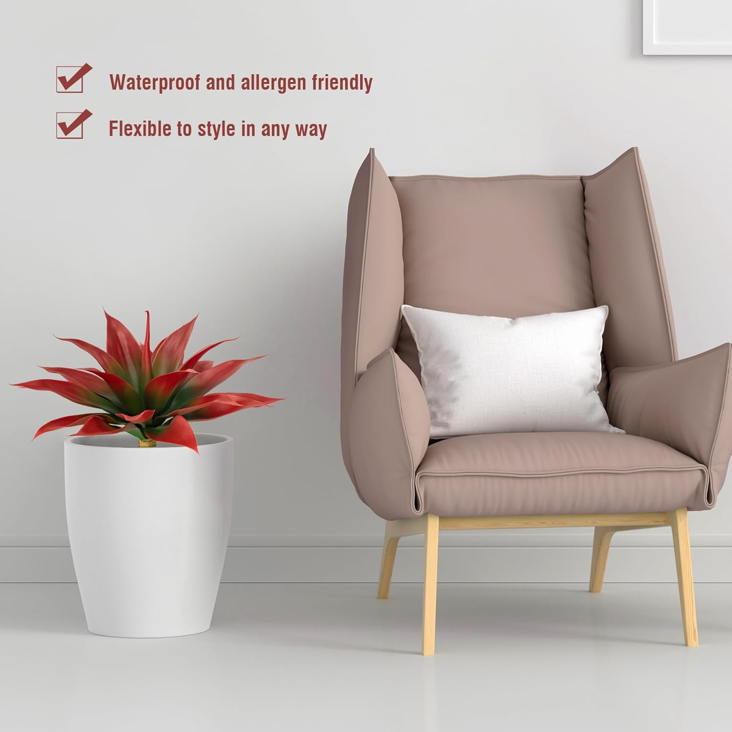 Artificial Agave Plants,Large UV Resistant Fake Agave Planters for Indoor and Ou