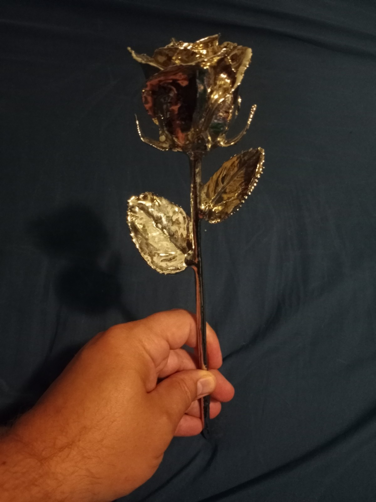 Real Live Rose Dipped In Silver Jewelry Decor Prom Wedding Pictures Fantasy Art
