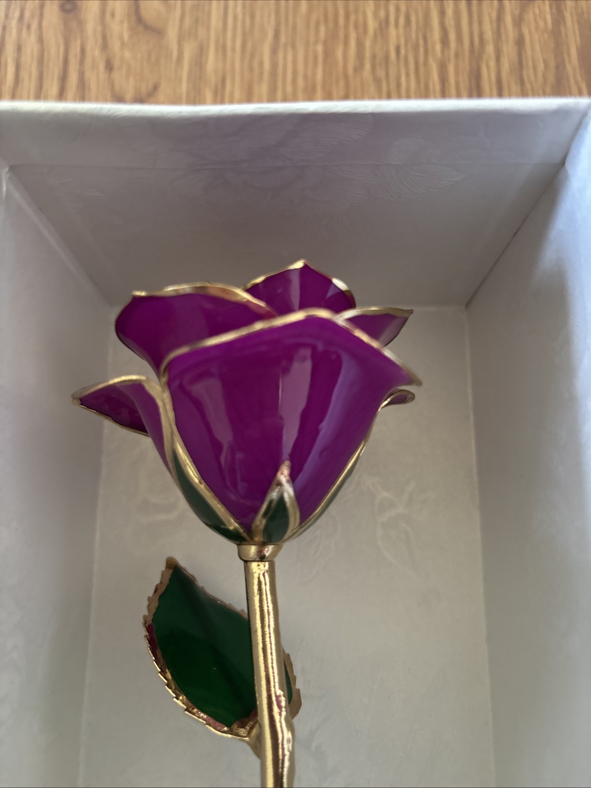 24k Gold Rose (purple) New Gift Boxed