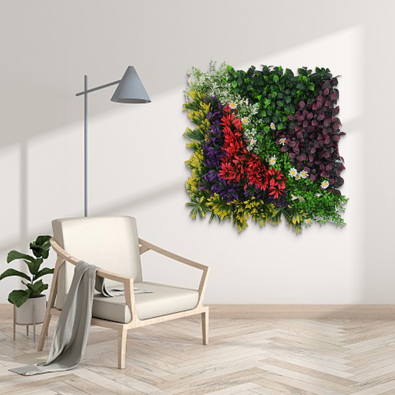 Maintain a Green Look Year round Artificial Plant Flower Wall Panels 50*50CM