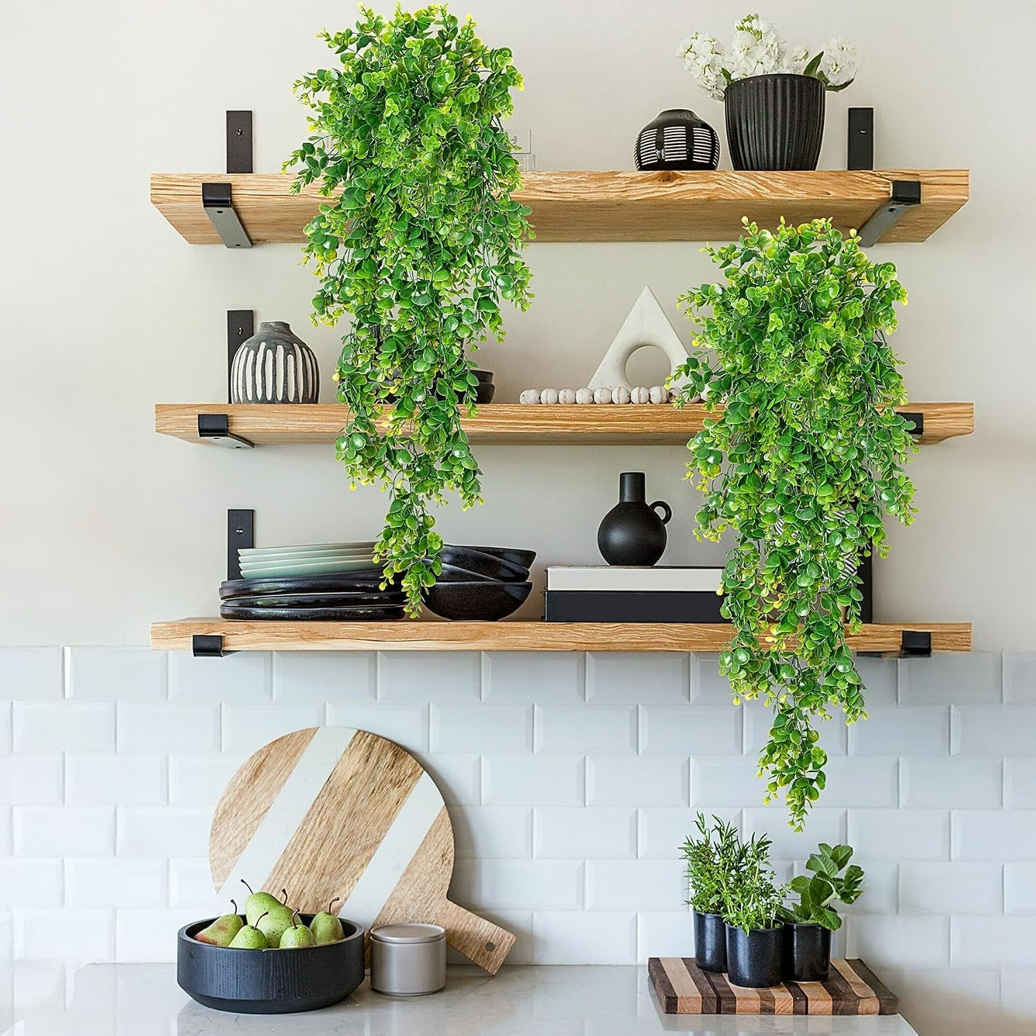 Versatile 2pcs Artificial Eucalyptus Vines for -Round Home & Garden Decor