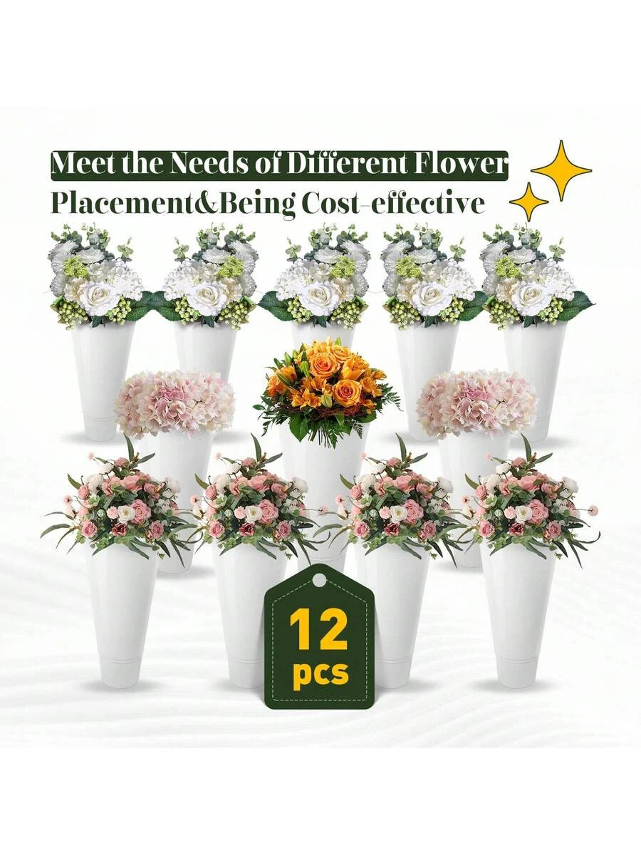 12x Plastic Buckets Florists Gardens Weddings Bars Clubs Balconies