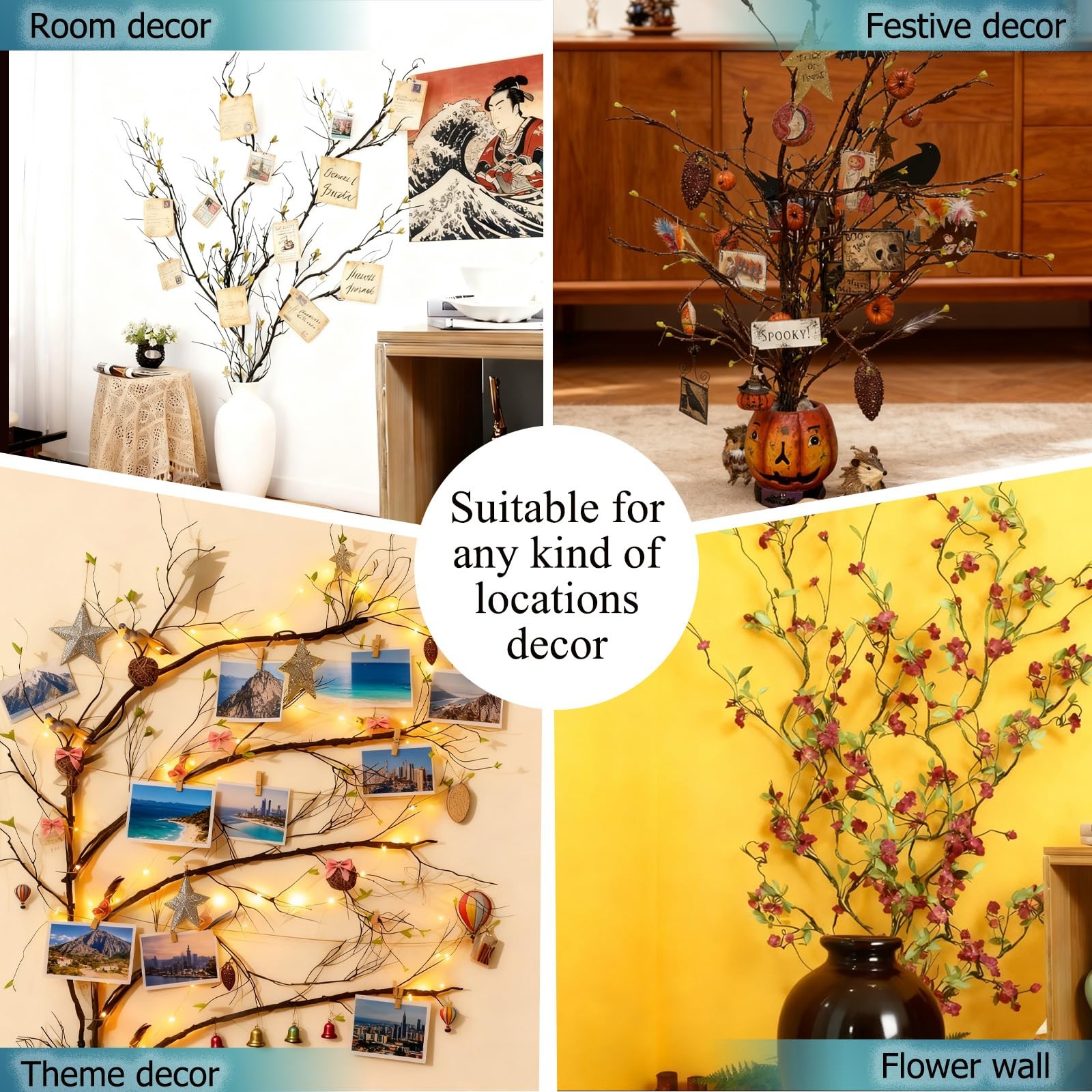 Artificial Tree Branch 67in Rattan Vine Hanging