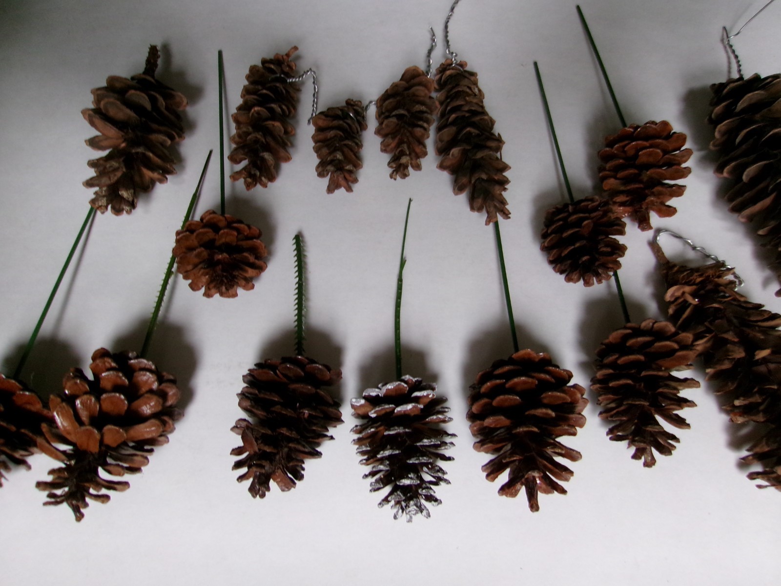 (Lot of 16) Floral Arrangement Picks PINE CONES ASST. SIZES Holiday Wreaths