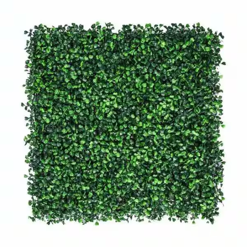 12- Piece 20 In. X 20 In. X 1.75 In. Artificial Boxwood Grass Wall Panels Boxwoo