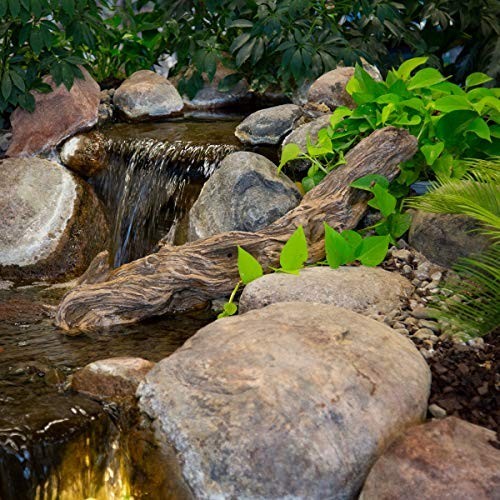 Faux Driftwood Decorative Accent for Pond, Landscape & Garden – 30 Inch Natural