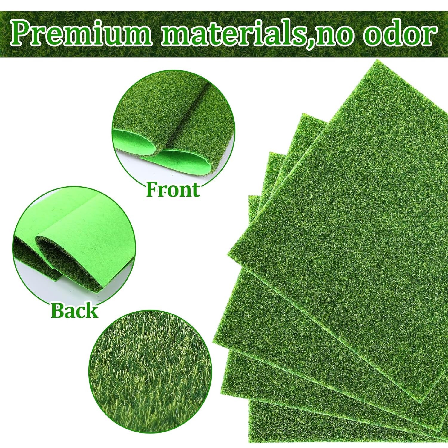 Artificial Miniature Moss Fairy Grass Decor 6 x 6 Inch Small Artificial Grass