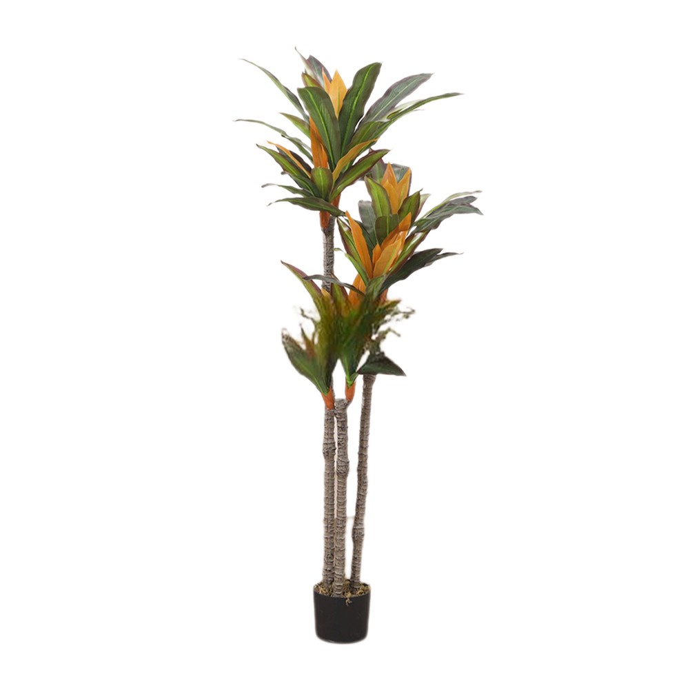 3.4/4.8FT Artificial Plants With Pot Realistic Fake Dracaena Leaves Tree Plant