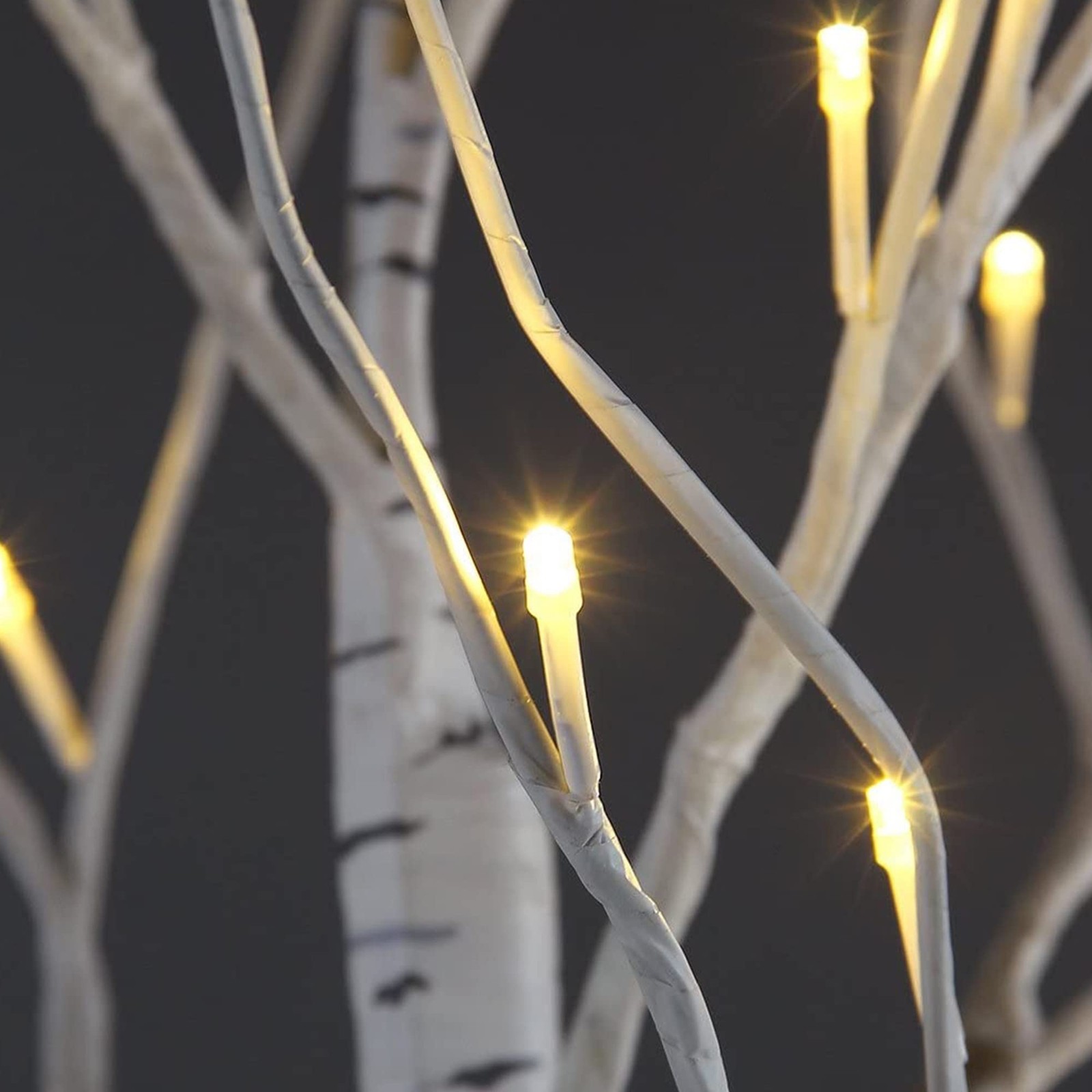 LINKROMAT Lighted Birch Trees, 4FT 5FT 6FT48 56 96LED Prelit Birch Tree with …