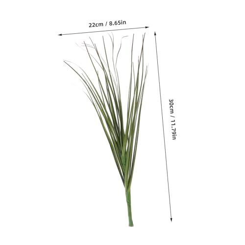 12 Pcs Artificial Grass, 11.79in Fake Grass Artificial Shrub Plants,