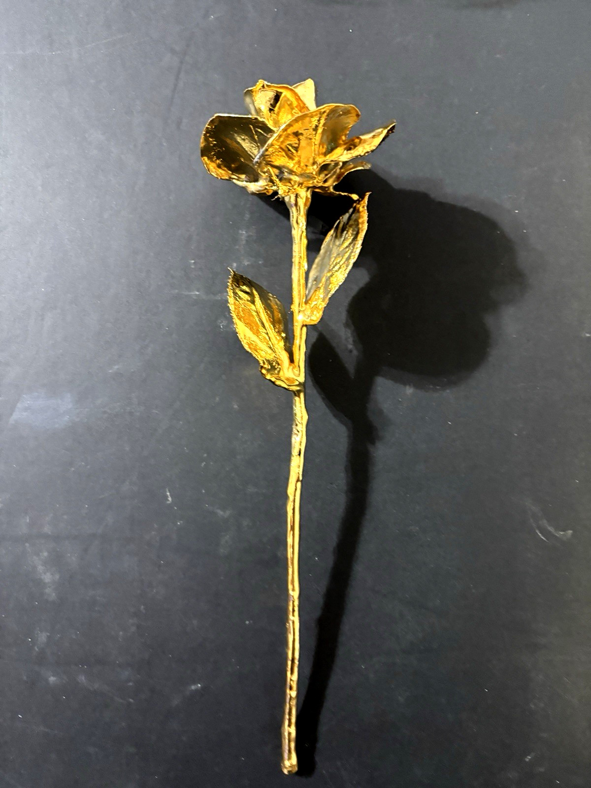 Real Rose Preserved and Dipped in 24K Gold – with Box