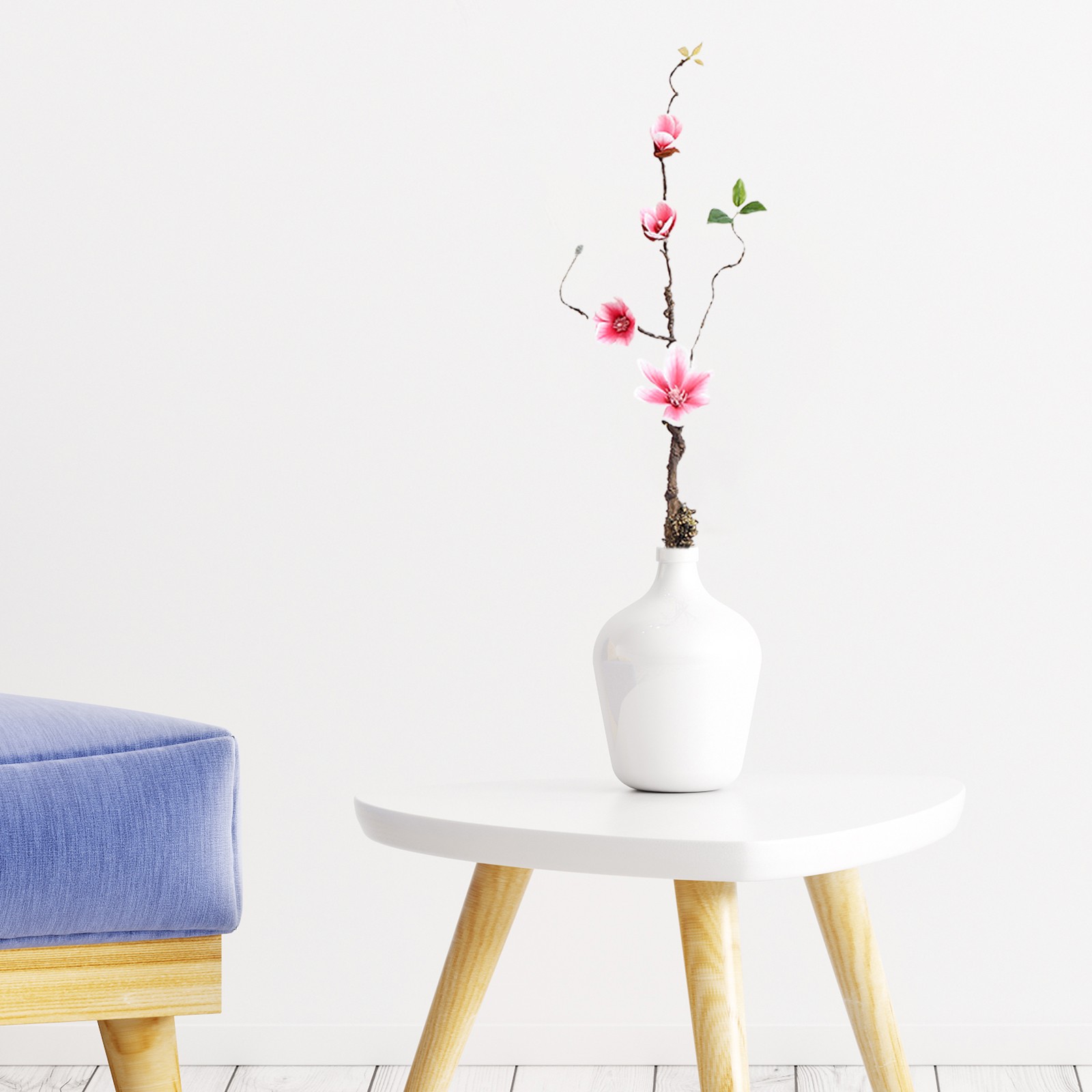 Magenta Artificial Magnolia Dead Branch 65cm Decor