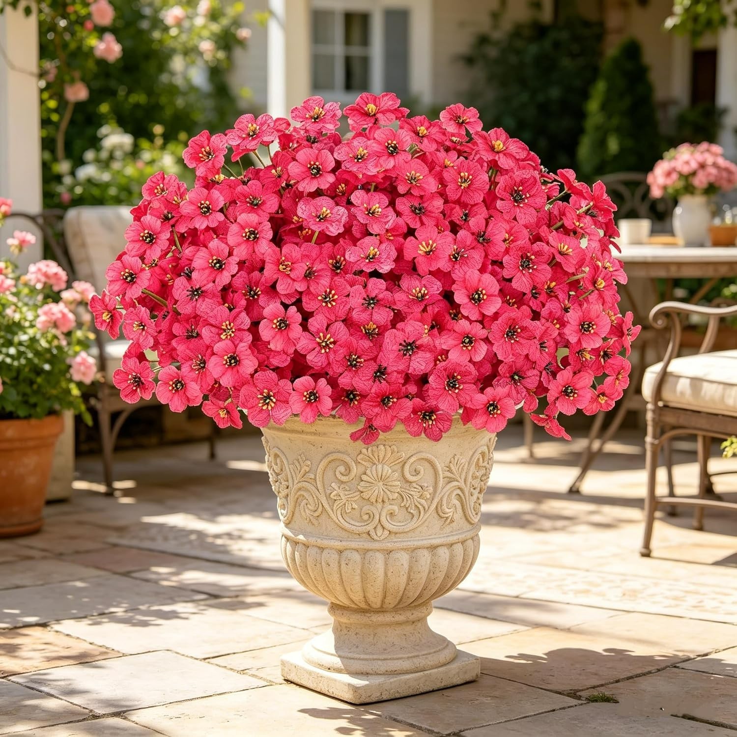 Vibrant 20 Bundle Faux Flowers – UV Resistant, No Fade Beauty for Any Occasion