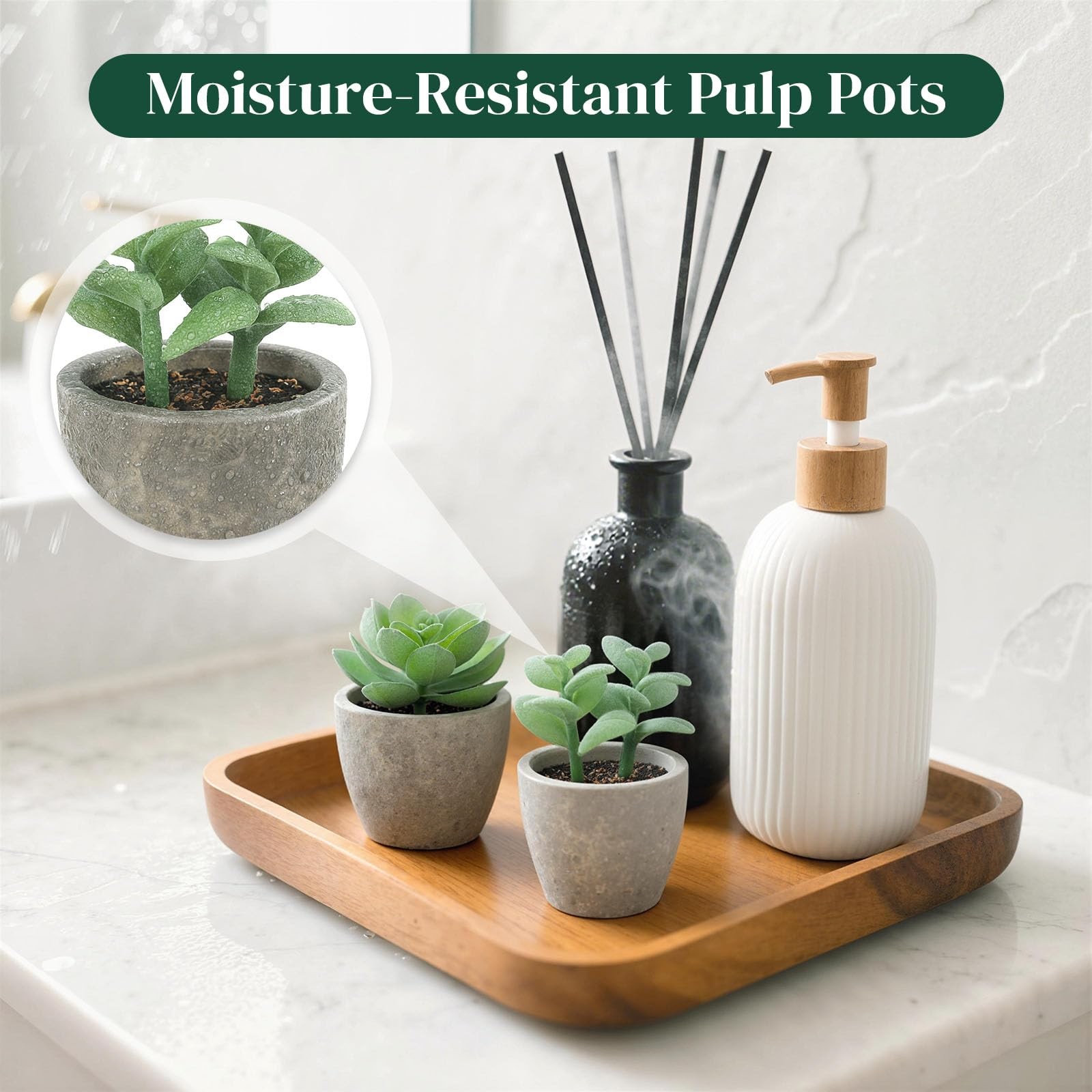 6PCS Small Fake Plants Artificial Succulents Plants for Home Office Bathroom …