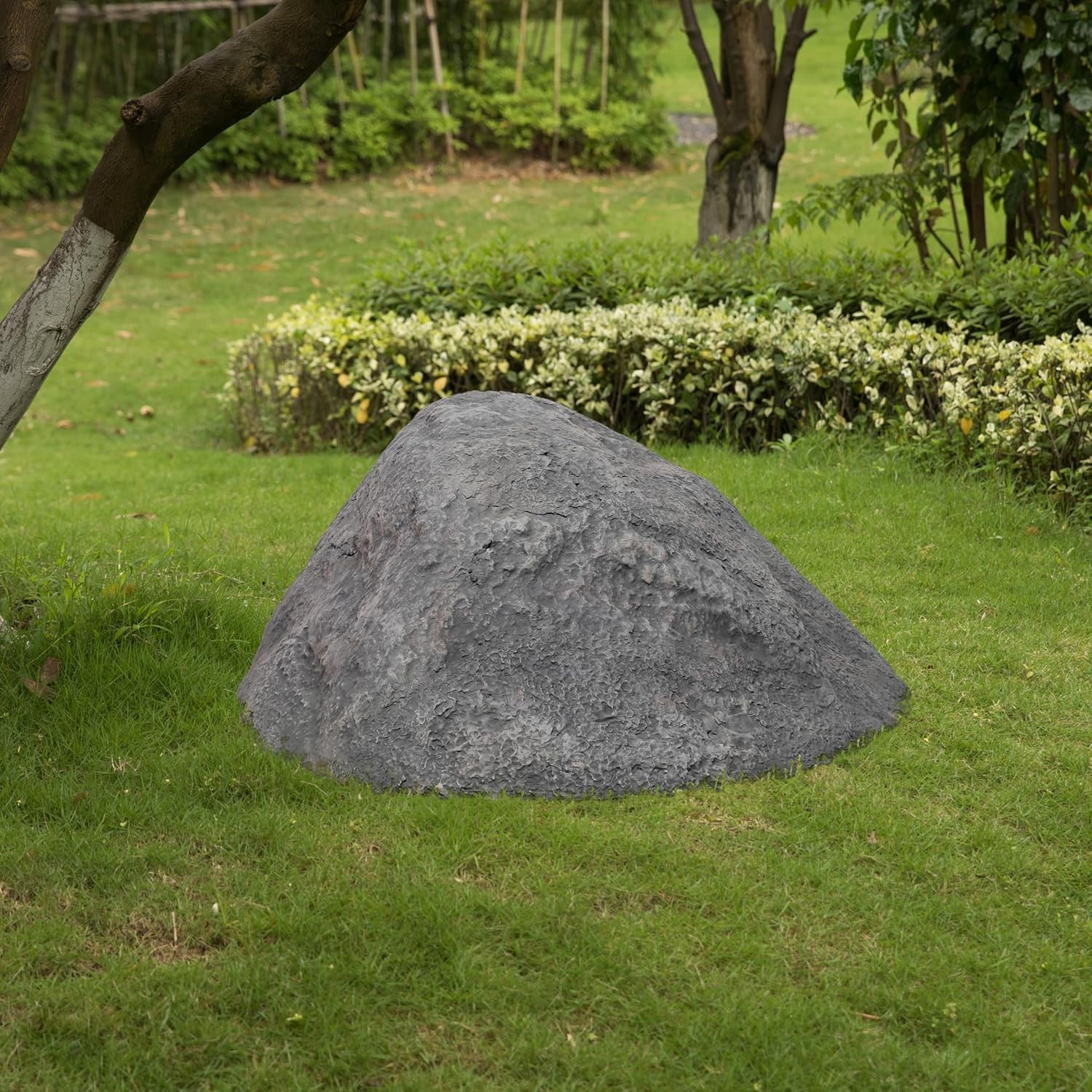 Gardenised QI004479 Outdoor Natural Artificial Round Rock Decor for Gardens