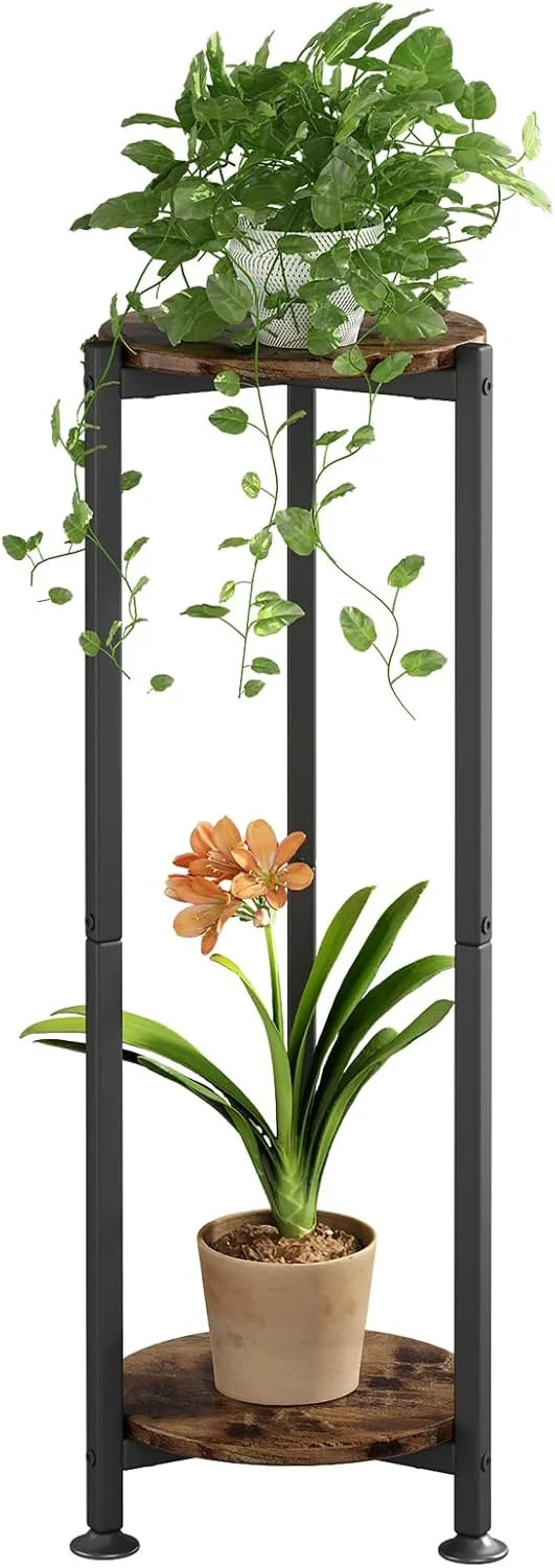 2 Tier Metal Plant Stand Indoor Corner Tall Flower Pot Holder Display Rack
