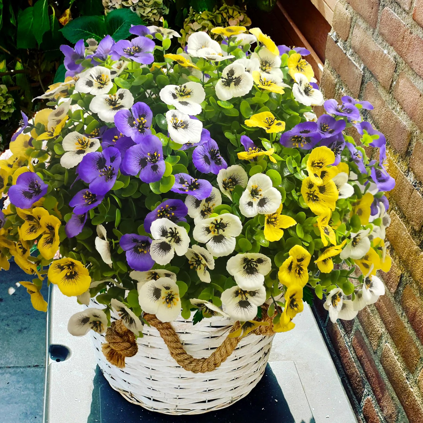 Artificial Faux Flowers for Outdoors Fake Plants Spring Summer Decor, 14 pcs …