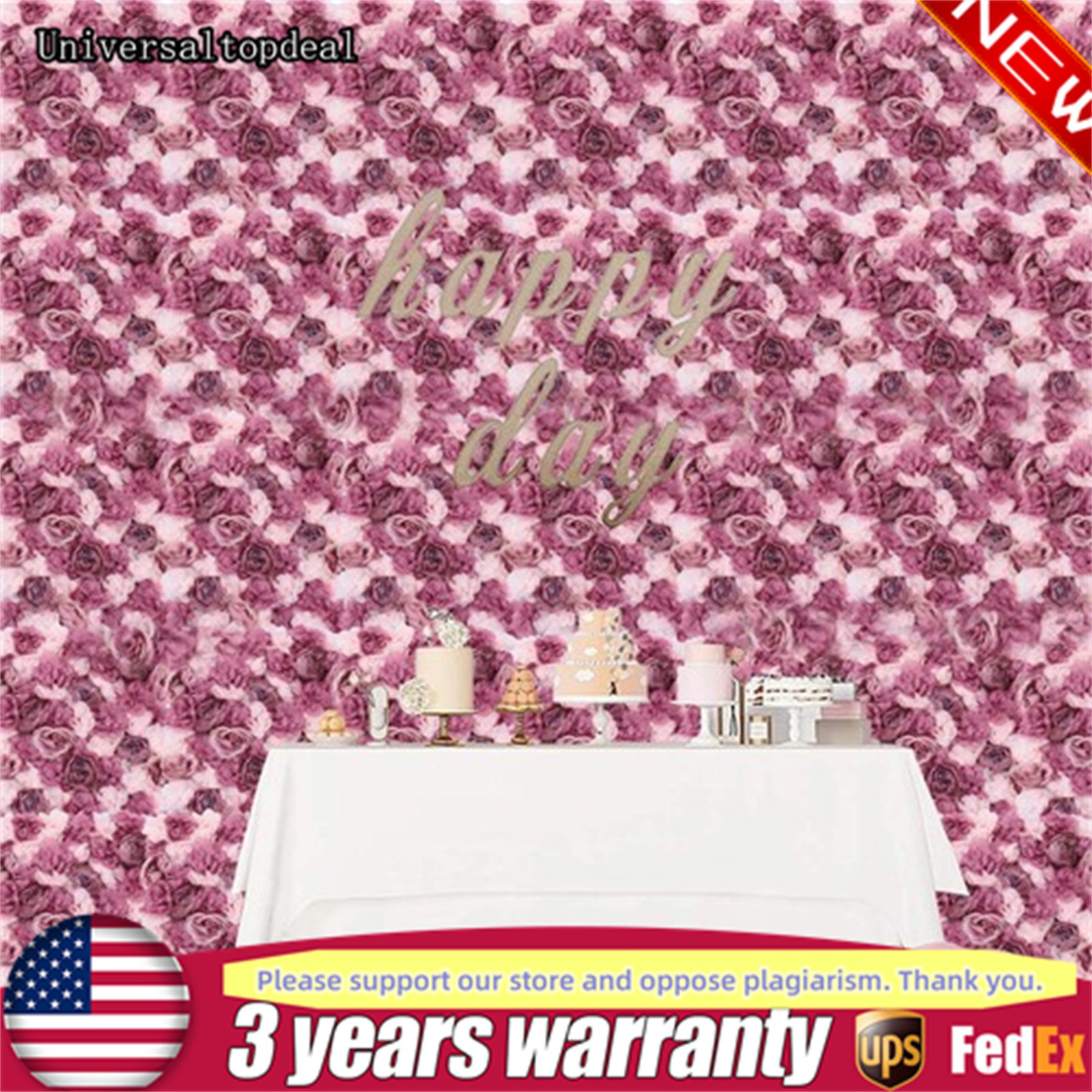 Elegant Artificial Fake Rose Silk 6Pcs Pink+ Mauve Flower Indoor Warm Decor Gift
