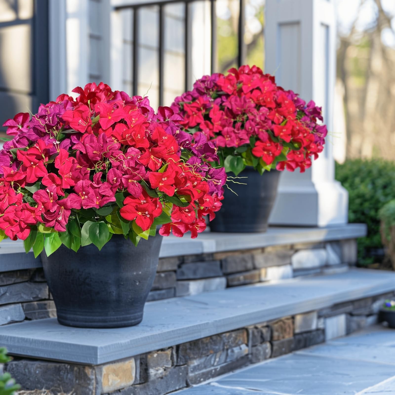 Artificial Bougainvillea Flowers Faux Plants for Outdoors, Fake UV Resistant …