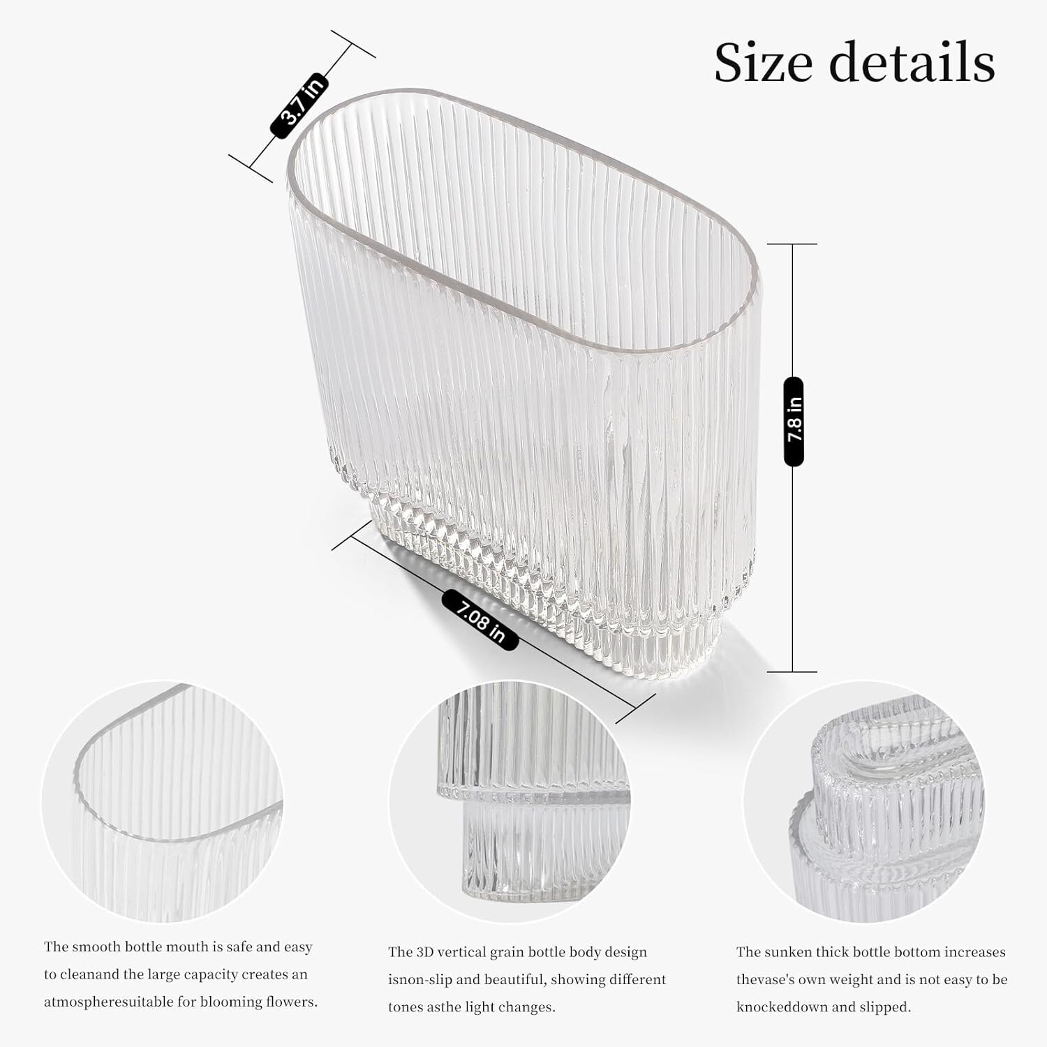 Custom made Lush Luxurious flower arrangements In a Mid century Ribbed Vase