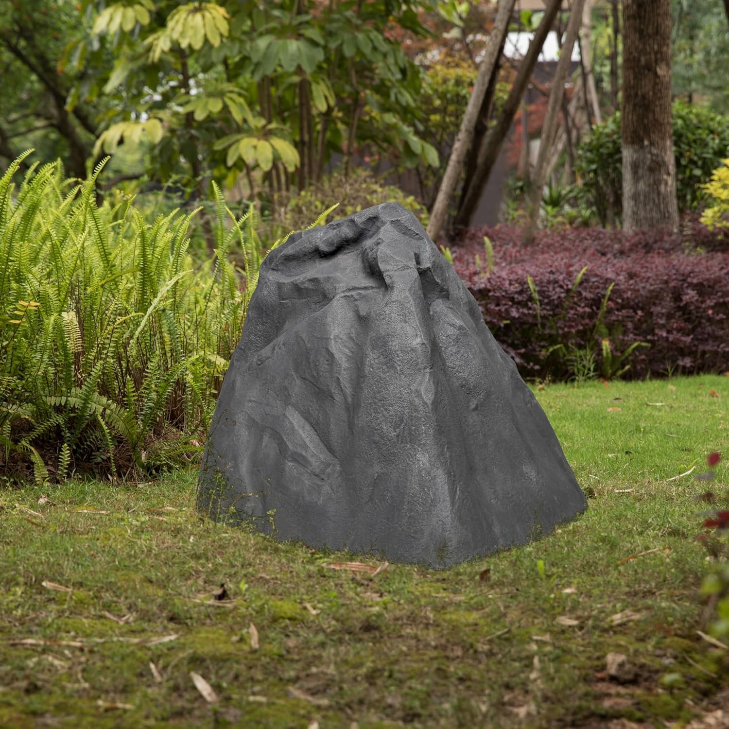 Gardenised QI004479 Outdoor Natural Artificial Round Rock Decor for Gardens