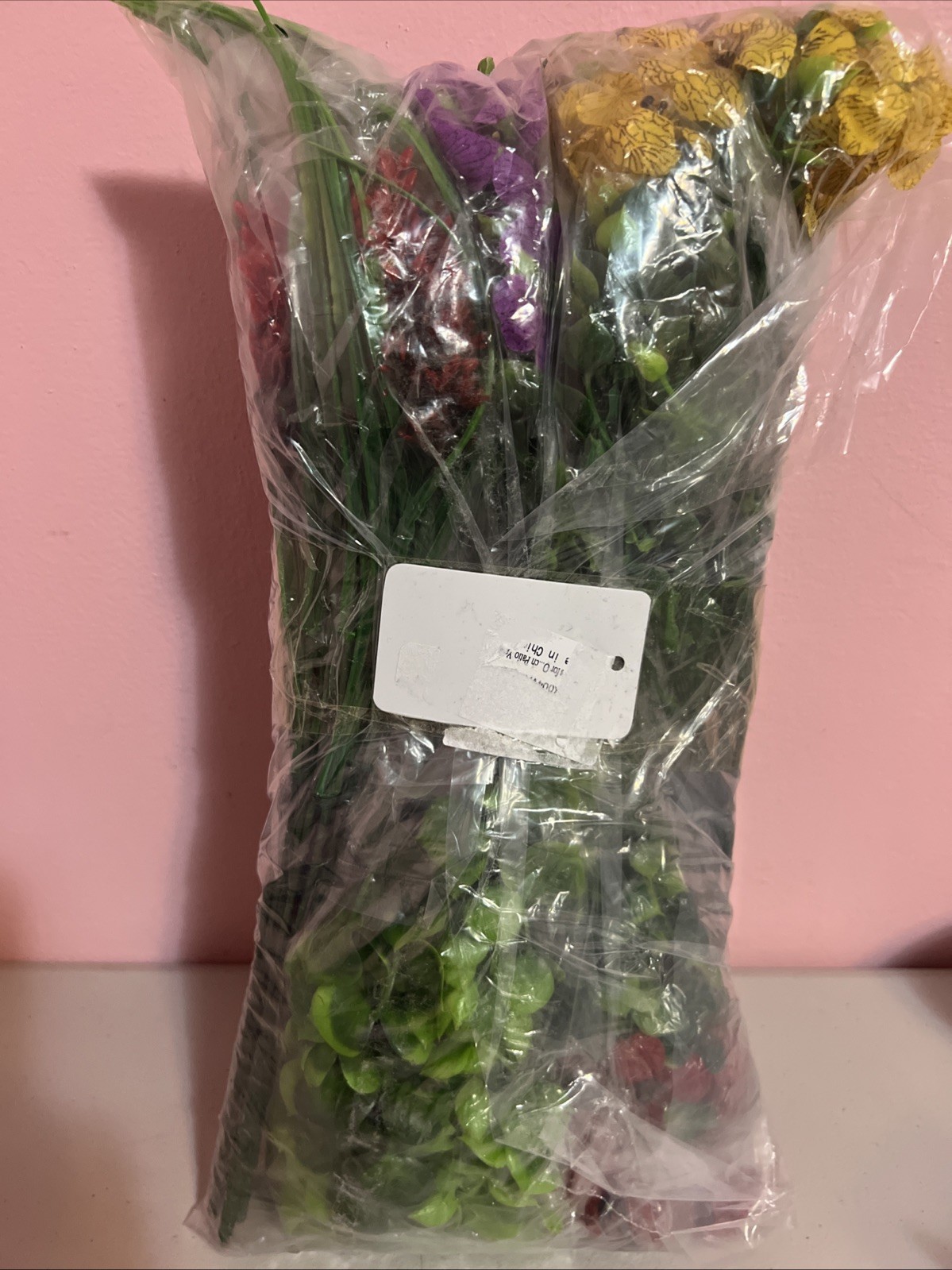 NEW Pack Of 20+ Stems Of Artificial Flowers & Greenery 12” Red Purple Yellow