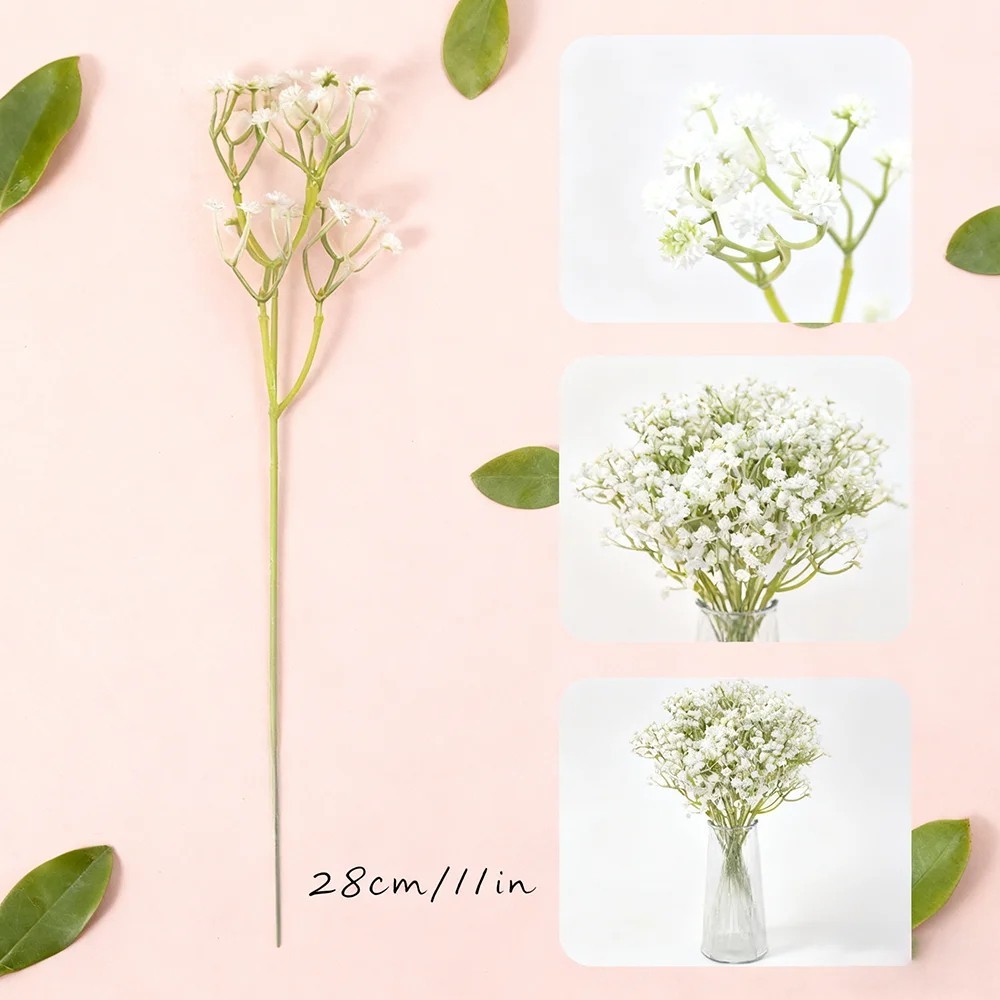 30Pcs Baby Breath Artificial Flowers Fake Babys Breath Gypsophila Flowers Bulk