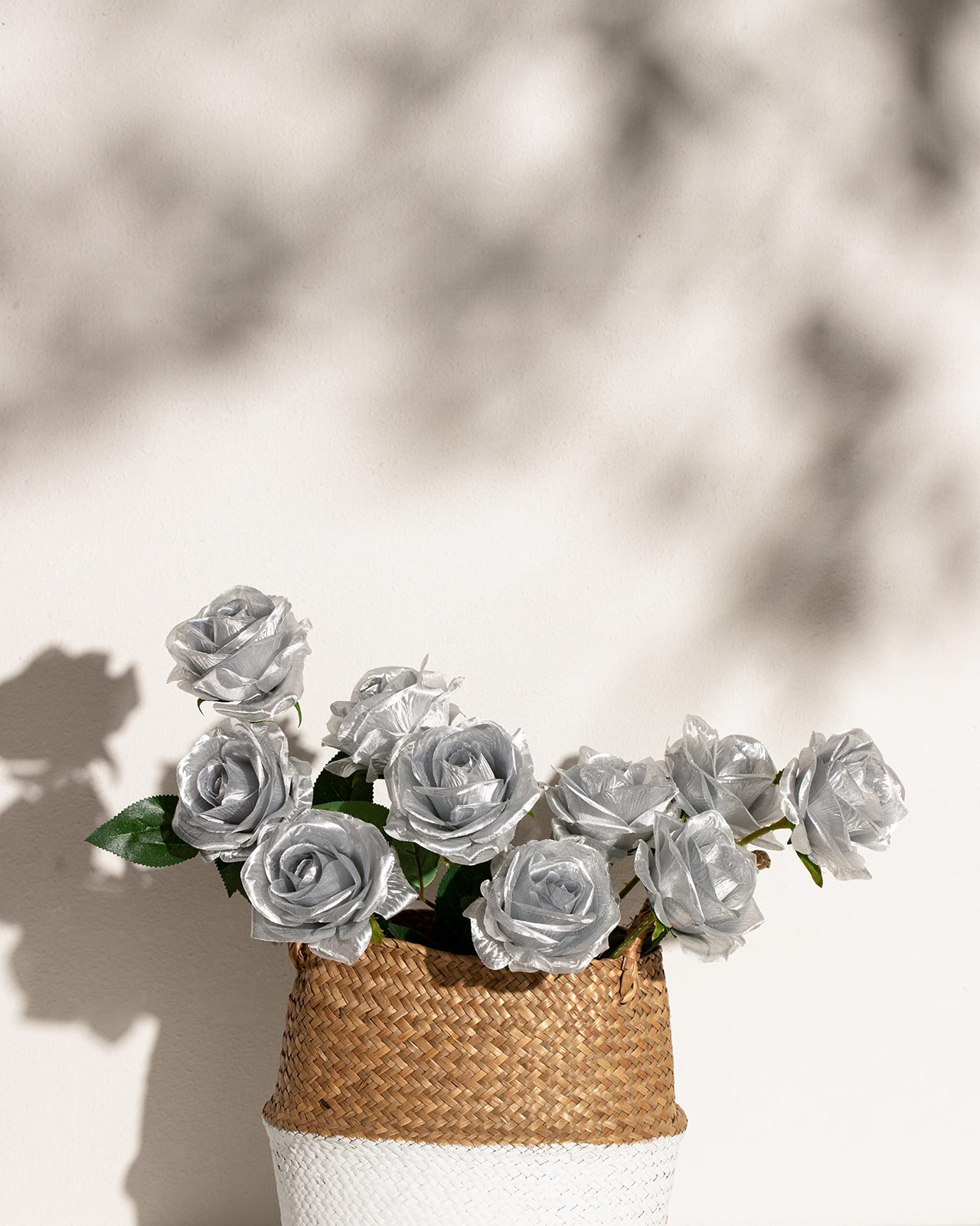 10pcs Silk Roses Artificial Flowers Fake Rose for Arrangement Wedding Party H…