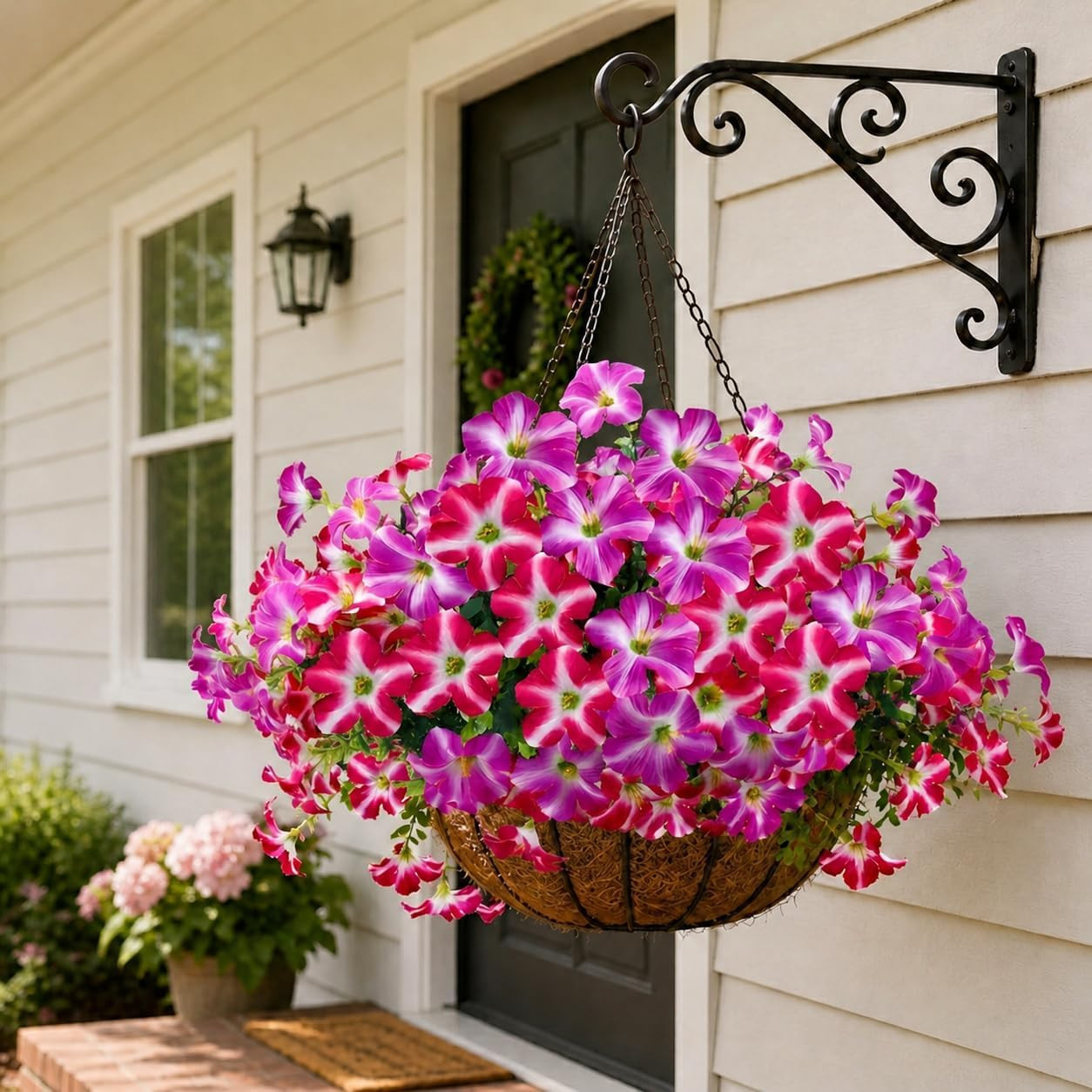 Artificial Petunia Flowers Outdoor, 8 Bundles UV Resistant Faux Plants | Realist