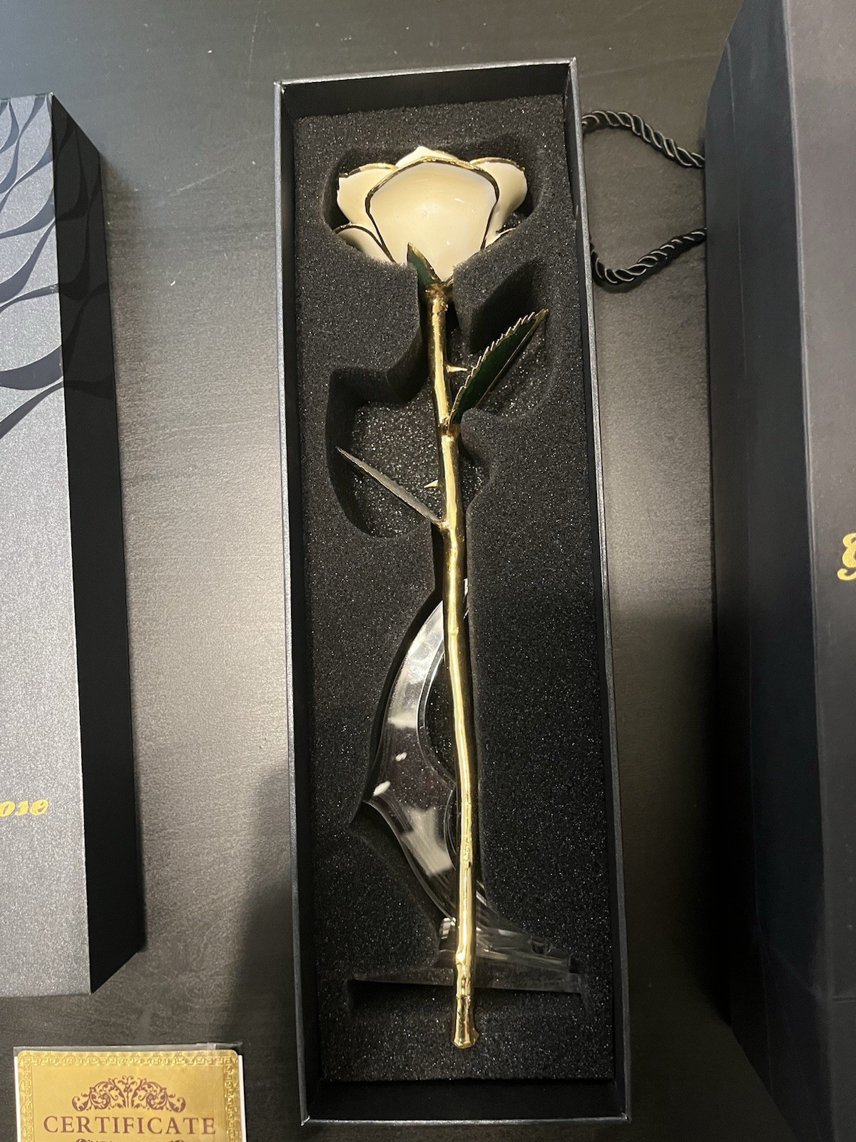 SW White Gold Rose Gifts for Women,24k Gold Dipped Rose