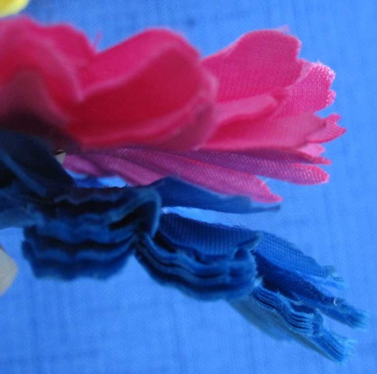 #4 Lot-49 Medium Layers Used Silk Flower Petals .75-3.5″ Brads Multiple Colors