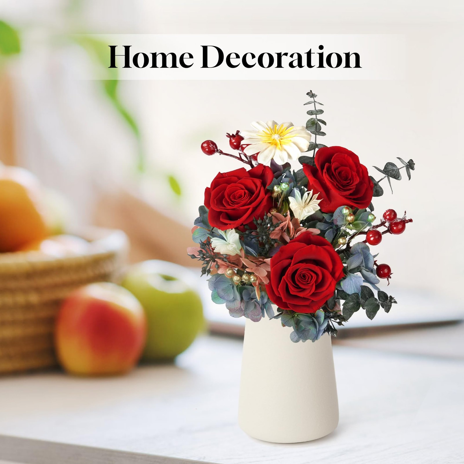 Preserved Rose Bouquet Gifts for Mothers Day Beautiful Ceramic Vase Included