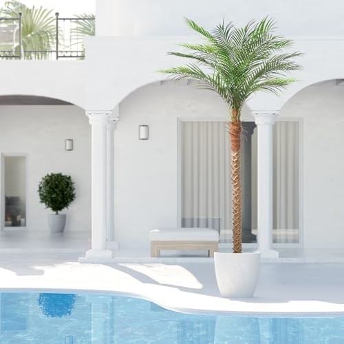 Artificial Phoenix Palm Tree 7ft 2 Set Faux Sago Palm Indoor Outdoor Decor