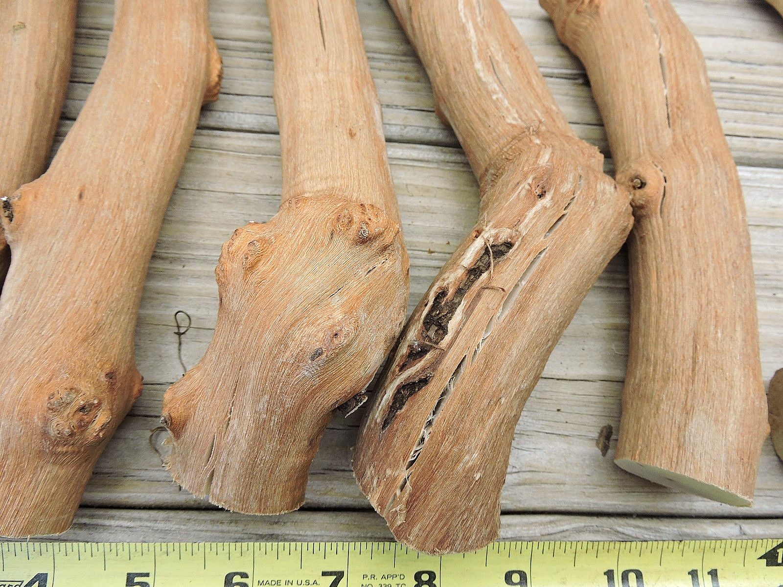 6 Grapevine Wood Stick Section 1 3/16~1 1/2″D 8~11″L Driftwood Decor Crafts