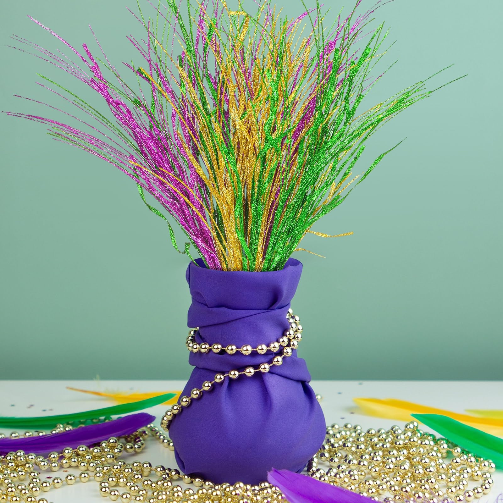 12 Pcs Mardi Gras Glitter Picks Mardi Gras Table Centerpiece Decoration 16” …